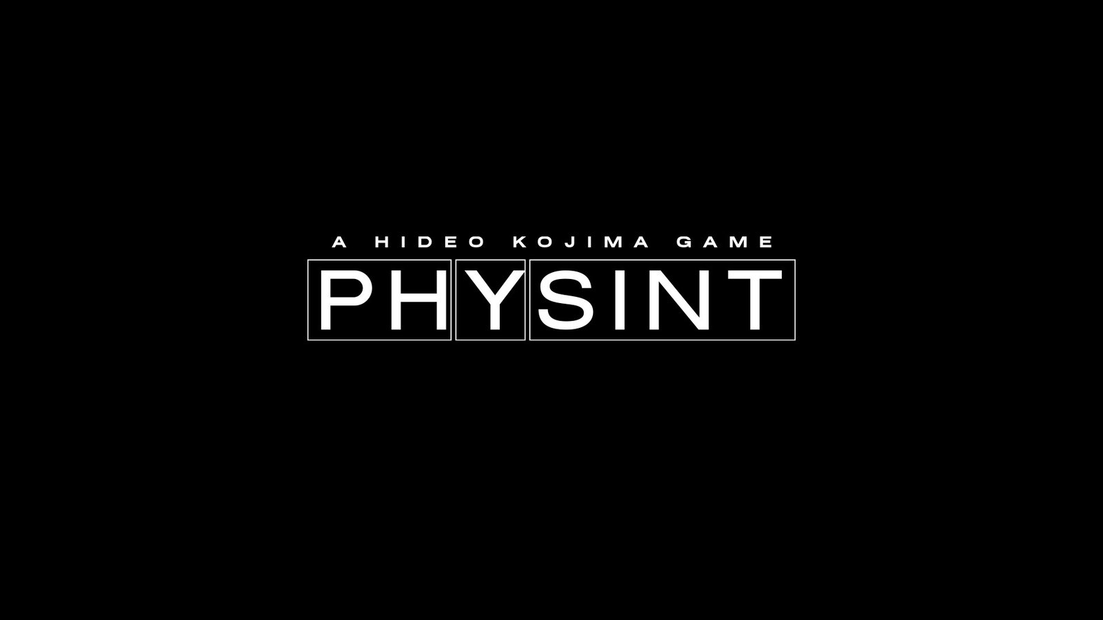 Logotipo oficial de PHYSINT, el nuevo videojuego de Hideo Kojima
