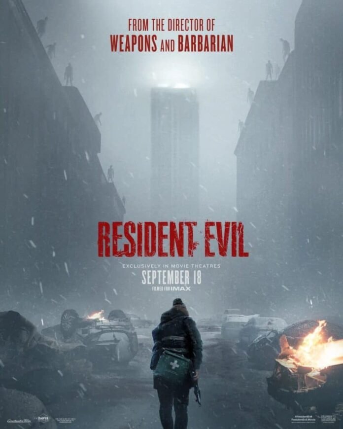 Póster oficial de Resident Evil: Noche Cero, la película de Zach Cregger
