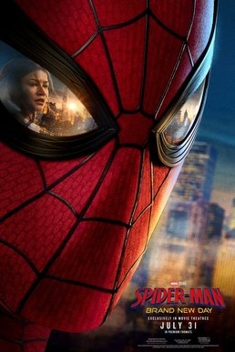Póster oficial de Spider-Man: Brand New Day con la máscara del héroe