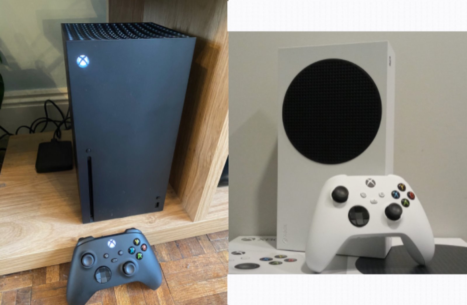 Xbox Series X y Series S junto a sus mandos, las consolas ligadas a los despidos de Xbox y la reorganización de sus estudios