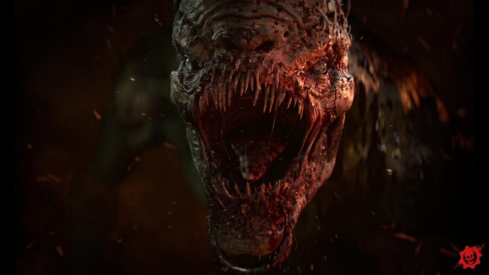 Un Locust Wretch en combate durante una misión de Gears of War: E-Day